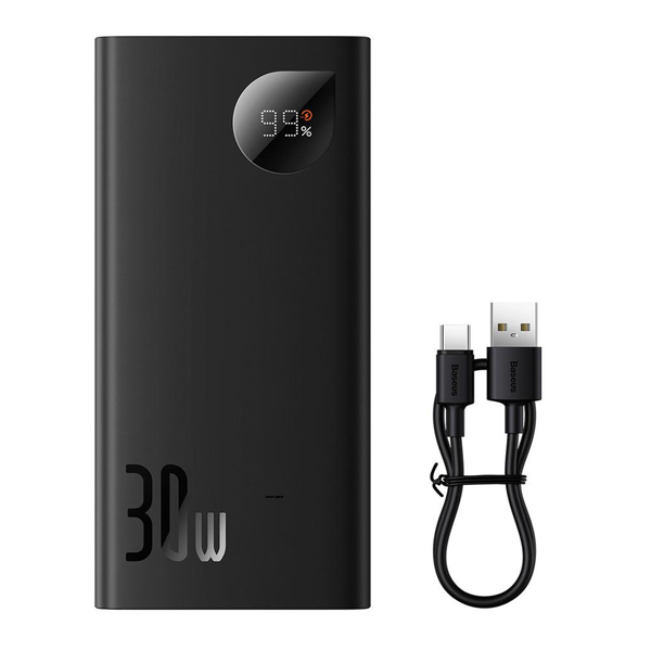 Baseus (PPAD040101) Adaman2 Digital Display Fast Charge Power Bank 10000mAh 30W Overseas Edition-Black