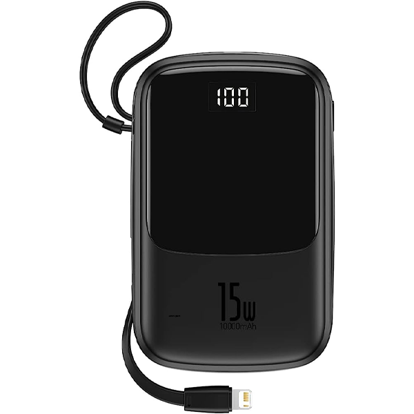 Baseus Q pow Digital Display 3A Power Bank 10000mAh (With IP Cable) - PPQD-B01