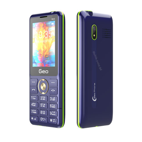 Geo R23 ফিচার ফোন 2500 mah বড় ব্যাটারি টর্চ ওয়্যারলেস FM