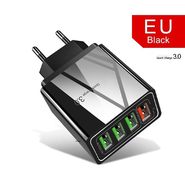 USB Charger 4 Ports Quick Charge 3.0 For lightning android universal Phone EU Adapter Wall Mobile Charger Fast Charging