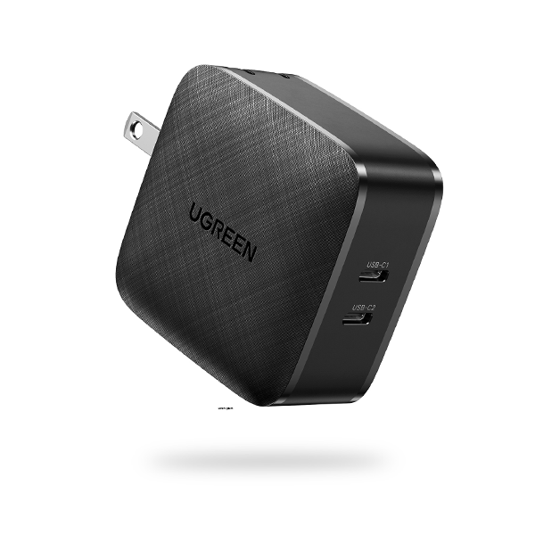 UGREEN 66W USB C Charger, 2 Ports Fast Wall Charger, PD Charger Power Adapter for MacBook, Lenovo 65W Laptops, Dell/HP Laptops, iPad, iPhone 14-8 Series, Galaxy S22/S21 Series