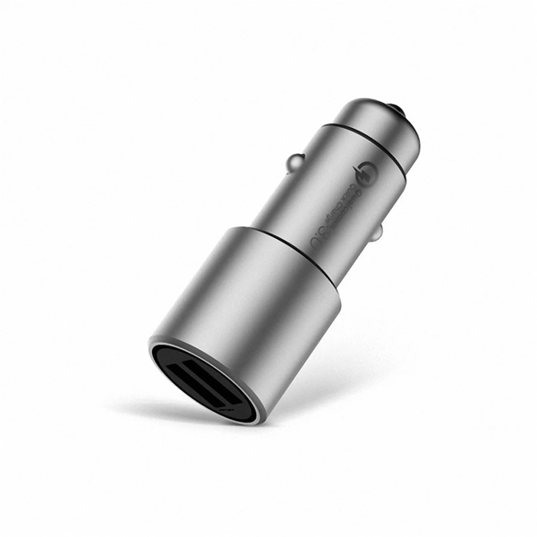 ZMI Car Charger QC3.0 Dual USB Fast Charging Travel Charger Adapter Metal Style Quick Charge Max 5V/3A 9V/2A 12V/1.5A for Mobile Phone