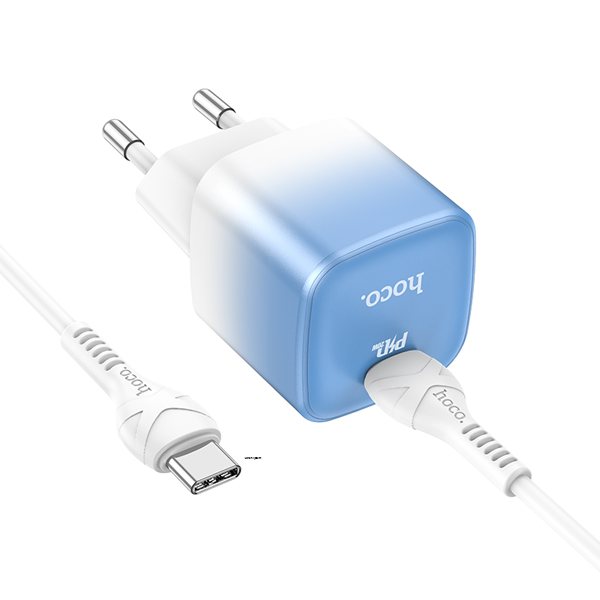 Hoco C101A PD 20W Fast Mini Travel Charger Adapter with Type C to Lightning Cable