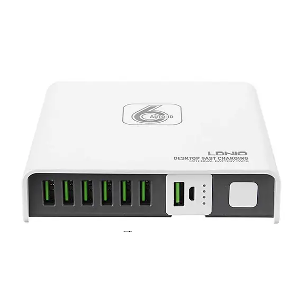 LDNIO BOX MAGICAL A6802 8A AUTO-ID 6 USB PORT WITH FREE Powerbank EXTERNAL BATTERY PACK 2600